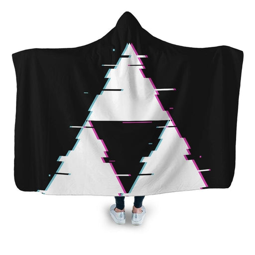 Glitch Triforce Hooded Blanket - Adult / Premium Sherpa