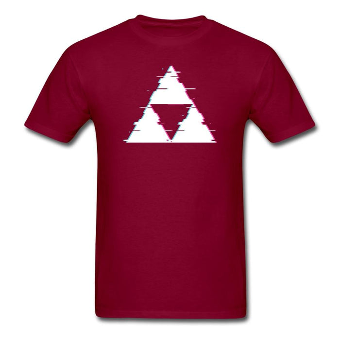 Glitch Triforce Unisex Classic T-Shirt - burgundy / S