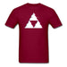 Glitch Triforce Unisex Classic T-Shirt - burgundy / S