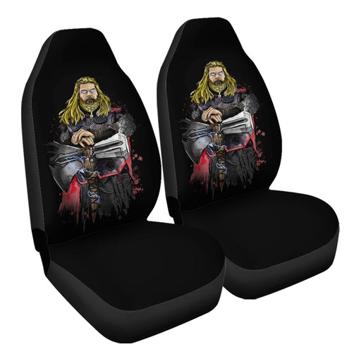 God Of Thunder Watercolor Car Seat Covers - One size