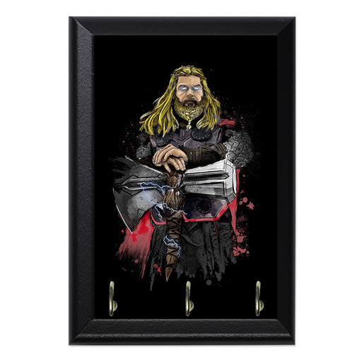 God Of Thunder Watercolor Key Hanging Plaque - 8 x 6 / Yes