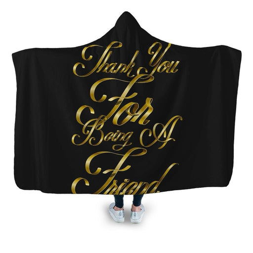 Golden Friends Hooded Blanket - Adult / Premium Sherpa