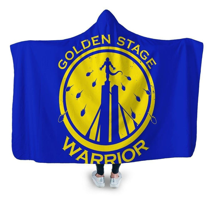 Golden Stage Warrior Hooded Blanket - Adult / Premium Sherpa