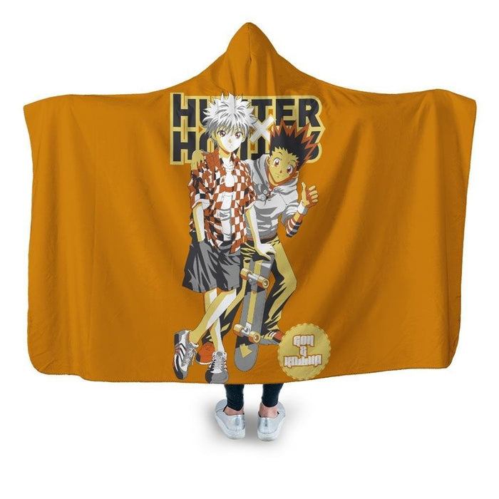 Gon Killua Hooded Blanket - Adult / Premium Sherpa