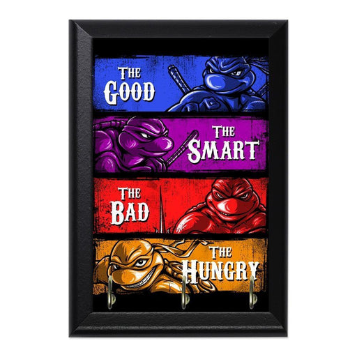 Good Bad Smart Hungry Decorative Wall Plaque Key Holder Hanger - 8 x 6 / Yes