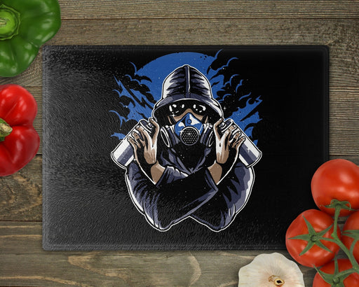 Graffiti Gasmask Copy Cutting Board