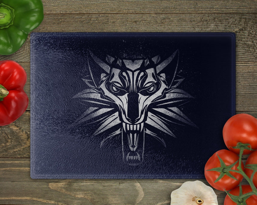 Graffiti White Wolf Cutting Board