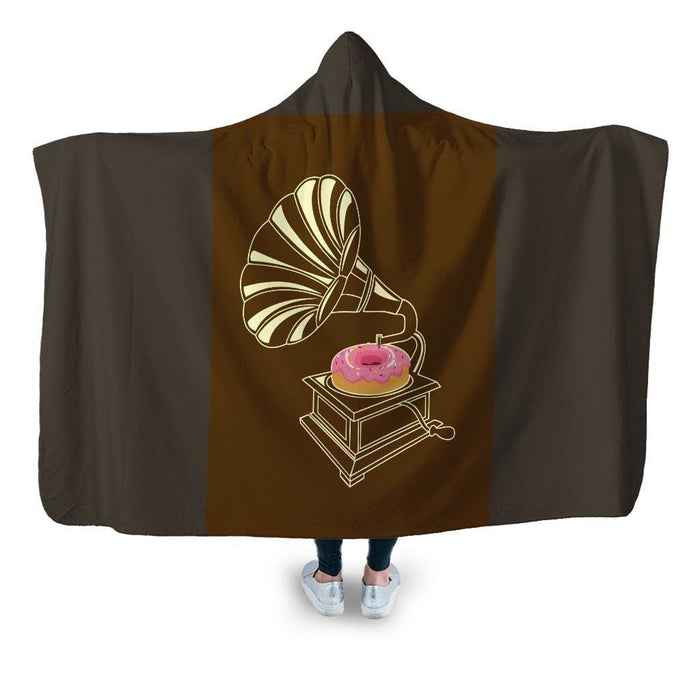 Gramophone Donut Hooded Blanket - Adult / Premium Sherpa