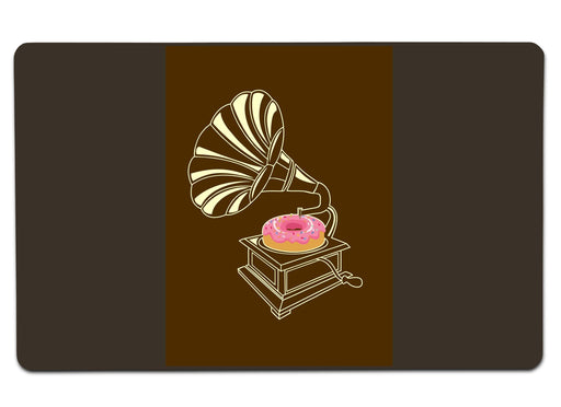 Gramophone Donut Large Mouse Pad
