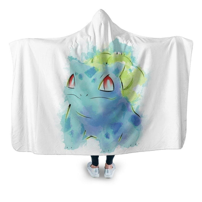 Grass Poison Watercolor Hooded Blanket - Adult / Premium Sherpa