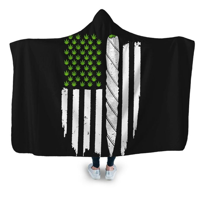 Grassflag Hooded Blanket - Adult / Premium Sherpa