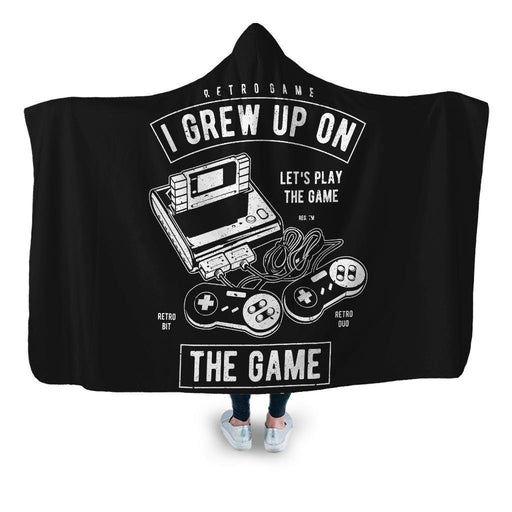 Grew Up On The Game Hooded Blanket - Adult / Premium Sherpa