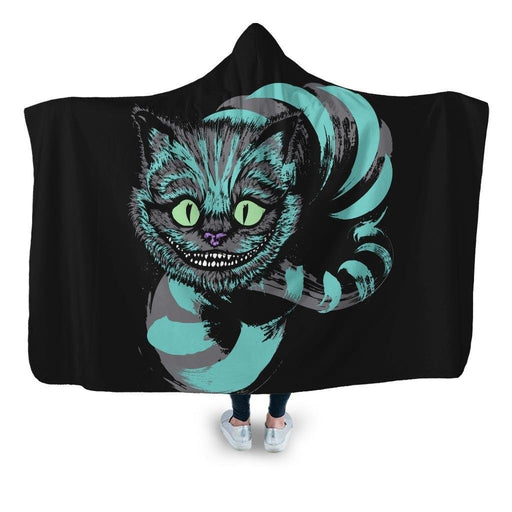 Grinning Like A Cheshire Cat Hooded Blanket - Adult / Premium Sherpa