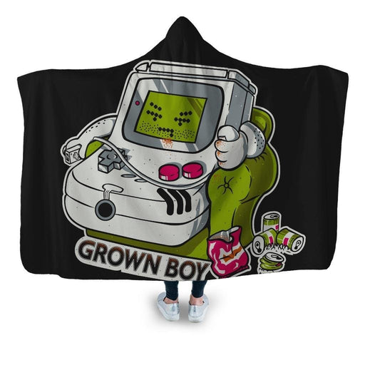 Grown Boy Hooded Blanket - Adult / Premium Sherpa
