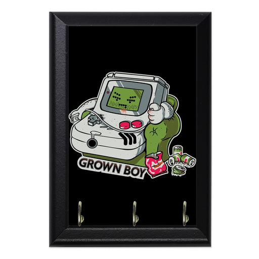 Grown Boy Wall Plaque Key Holder - 8 x 6 / Yes