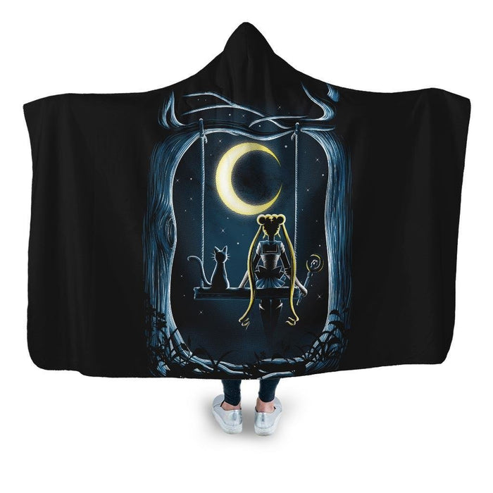 Guardian Under The Moon Hooded Blanket - Adult / Premium Sherpa