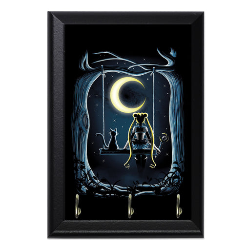 Guardian under the moon Key Hanging Plaque - 8 x 6 / Yes