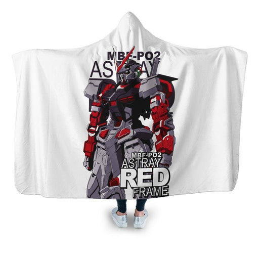 Gundam Astray Red Frame Hooded Blanket - Adult / Premium Sherpa