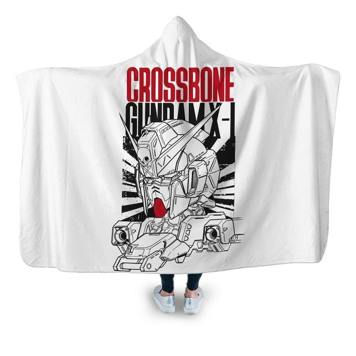 Gundam Crossbone Hooded Blanket - Adult / Premium Sherpa