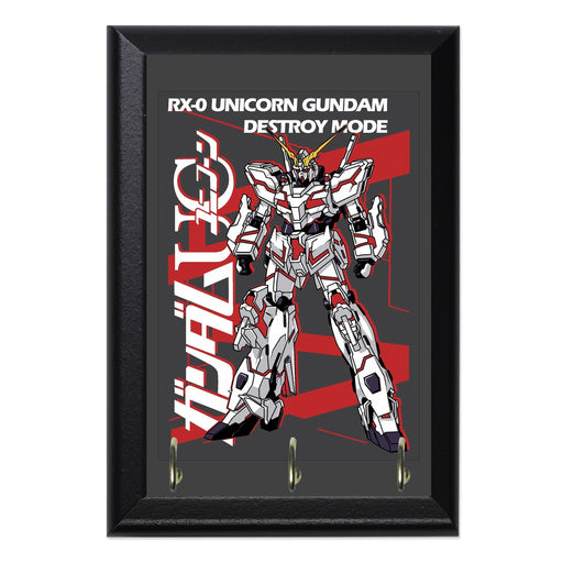 Gundam Unicorn Destroy Mode Ii Key Hanging Plaque - 8 x 6 / Yes