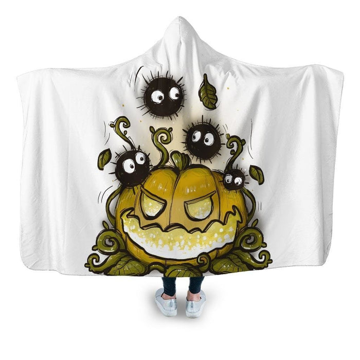 Halloween Black Soots Hooded Blanket - Adult / Premium Sherpa