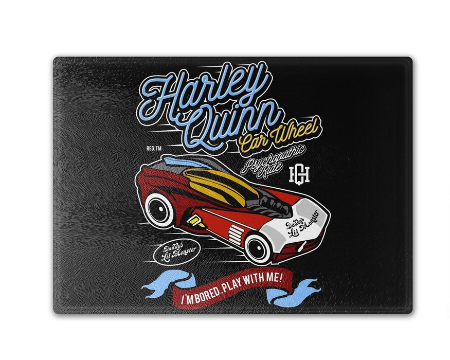 Harley Quinn Car Wheel Cutting Board