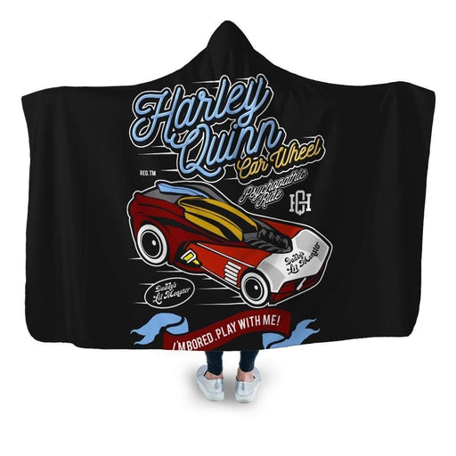 Harley Quinn Car Wheel Hooded Blanket - Adult / Premium Sherpa