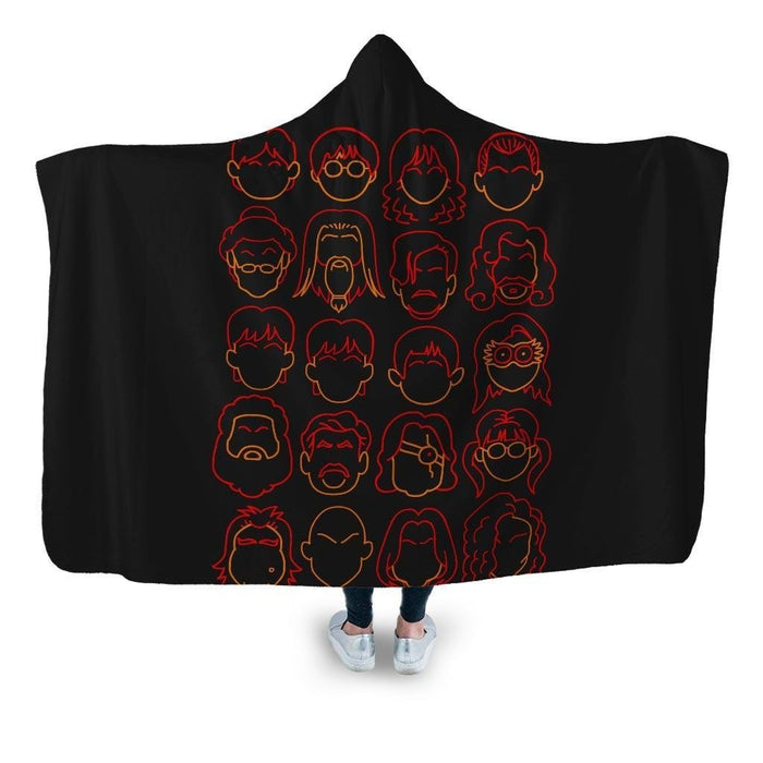 Harry Potter Heads Hooded Blanket - Adult / Premium Sherpa