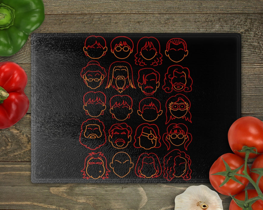 Harry Potter Line Heads Cutting Board