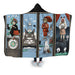 Haunted Ghibli Mansion Hooded Blanket - Adult / Premium Sherpa