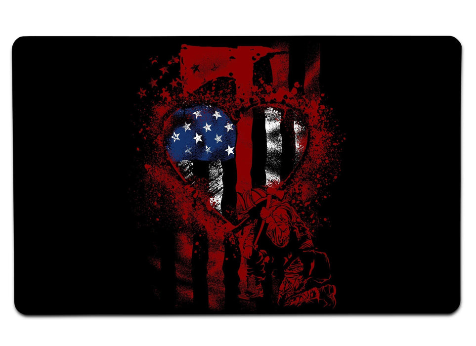 Heart Of Fireman Large Mouse Pad
