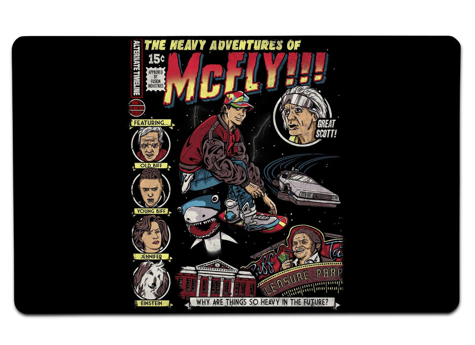 Heavy Adventures Of Mcfly! Large Mouse Pad