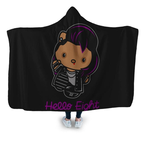 Hello Eight Hooded Blanket - Adult / Premium Sherpa