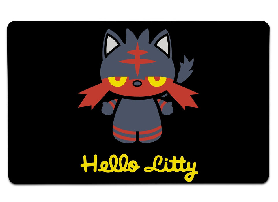 Hello Litty Large Mouse Pad