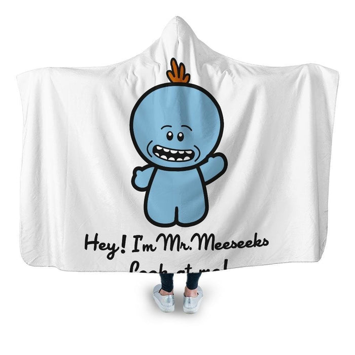 Hello Meeseeks Hooded Blanket - Adult / Premium Sherpa