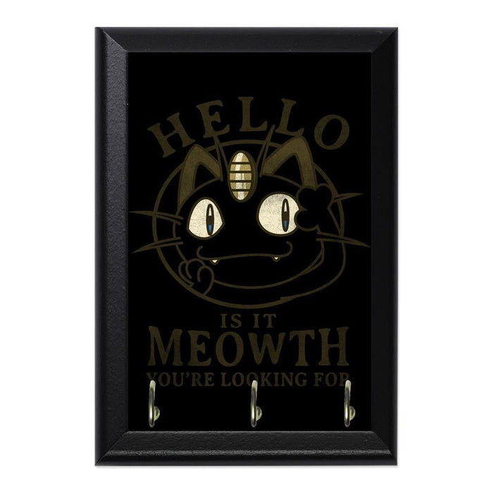 Hello Meowth Decorative Wall Plaque Key Holder Hanger - 8 x 6 / Yes