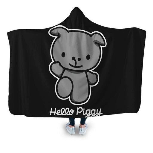 Hello Piggy Hooded Blanket - Adult / Premium Sherpa