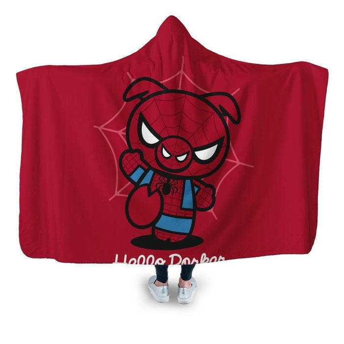 Hello Porker Hooded Blanket - Adult / Premium Sherpa