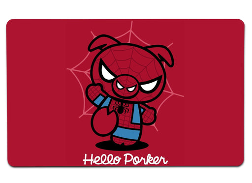 Hello Porker Large Mouse Pad