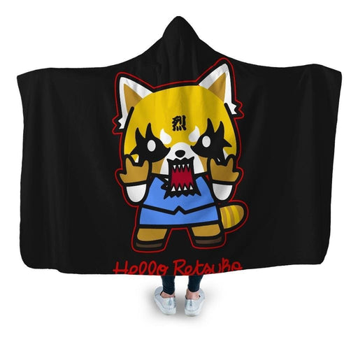 Hello Retsuko Hooded Blanket - Adult / Premium Sherpa