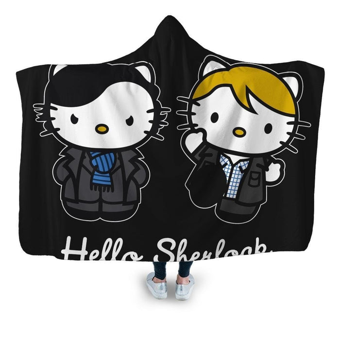 Hello Sherlock Watson Hooded Blanket - Adult / Premium Sherpa