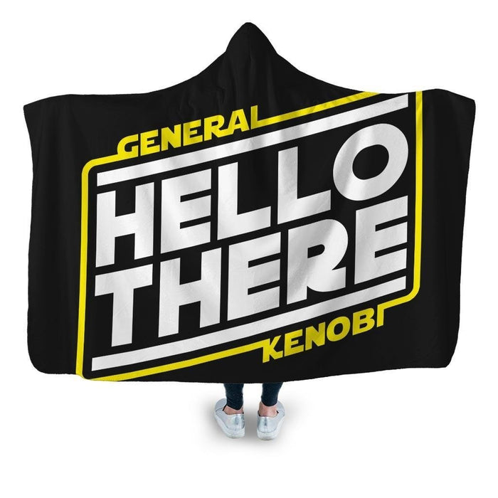 Hello There Hooded Blanket - Adult / Premium Sherpa