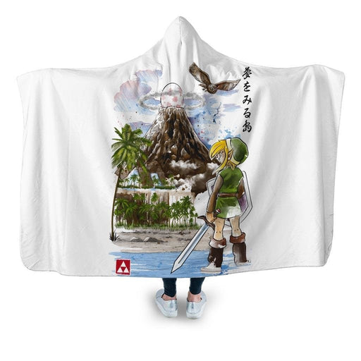 Hero’s Awakening Watercolor Hooded Blanket - Adult / Premium Sherpa