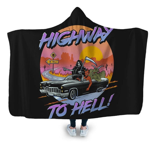 Highway To Hell Hooded Blanket - Adult / Premium Sherpa