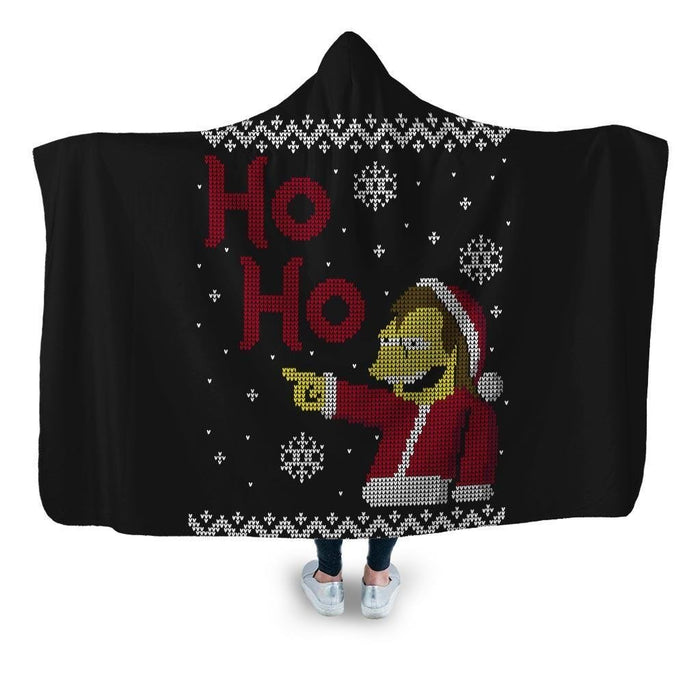 Ho Ho! Hooded Blanket - Adult / Premium Sherpa