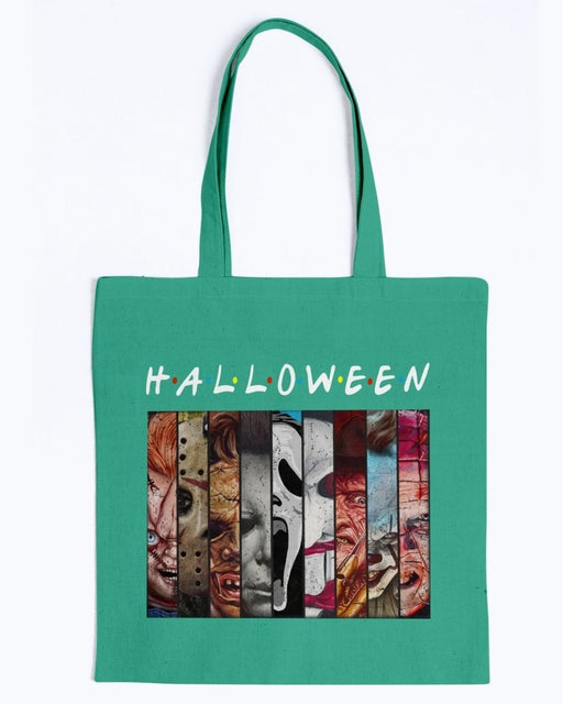 Holloween Friends Canvas Tote - Kelly Green / M