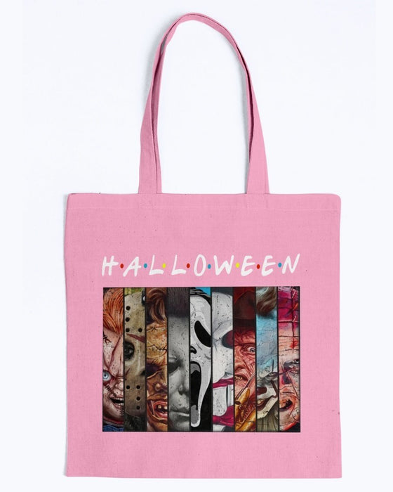 Holloween Friends Canvas Tote - Pink / M
