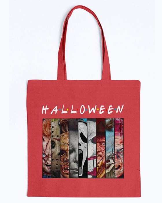 Holloween Friends Canvas Tote - Red / M