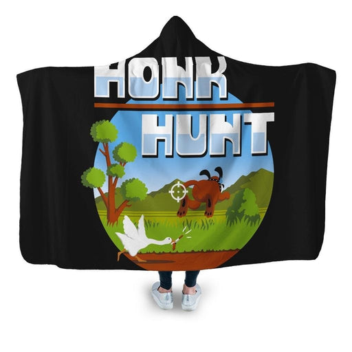 Honk Hunt Hooded Blanket - Adult / Premium Sherpa