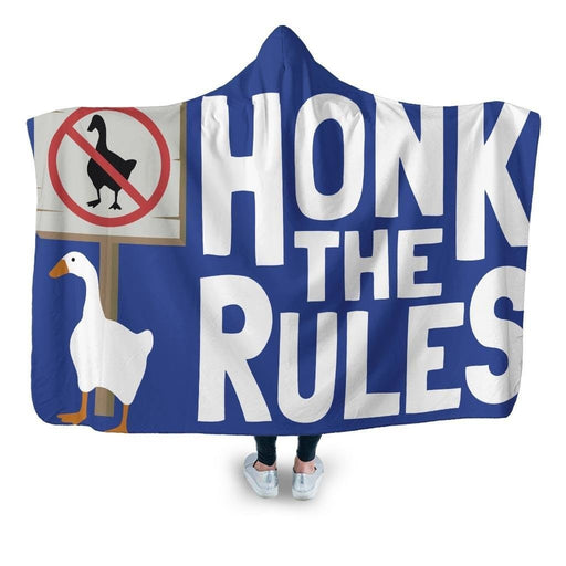 Honk the Rules Hooded Blanket - Adult / Premium Sherpa